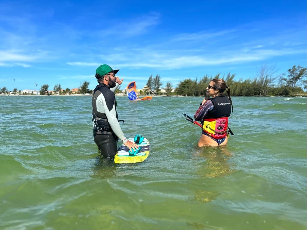 Equipe Alternative Kite no barco